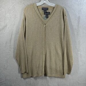 Design & Co Gold Knit Cardigan And Tank Set Plus Sz 18/20 Career Office Shimmer
